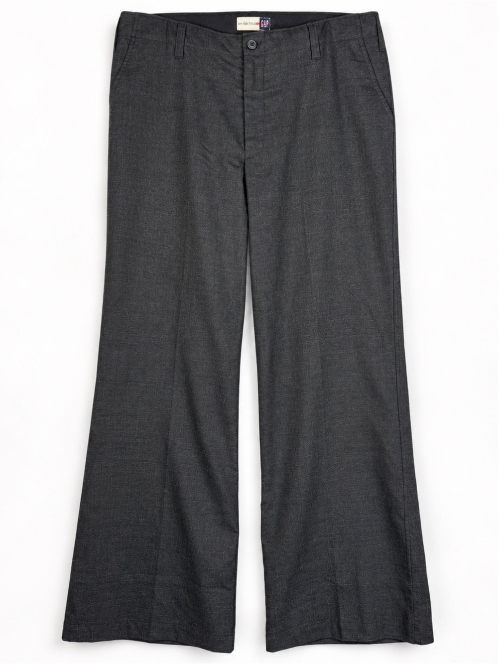 Vintage 2007 Gap Low Rise Wool Wide Leg Trousers Gray 16